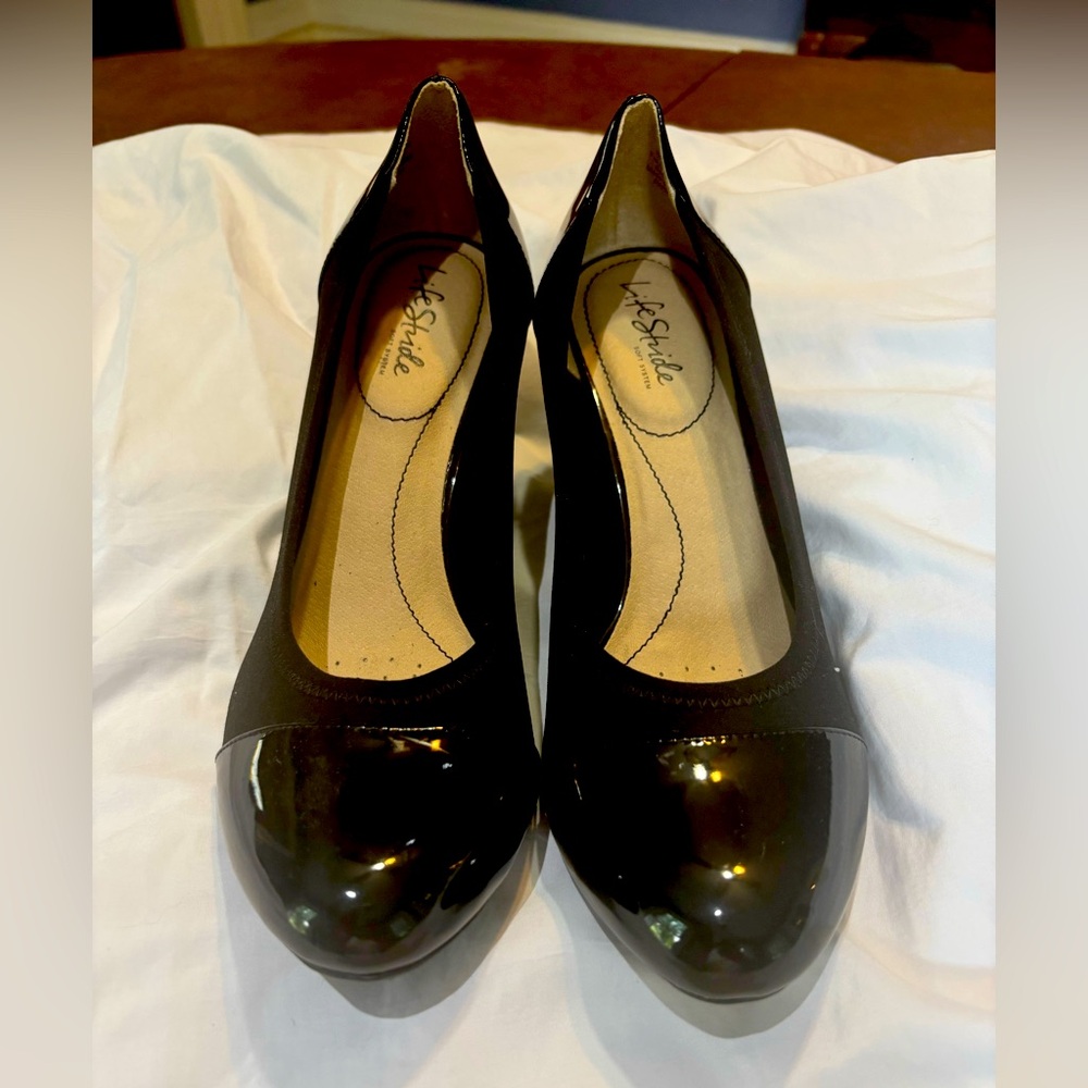 Life Stride W 11 Black Parigi Stretch Pumps New Never Worn